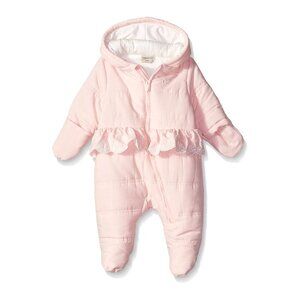 Calvin Klein Baby Girl Light Pink Ruffle Snowsuit Size 6-9M